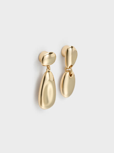 Donora Sculptural Drop Earrings, Gold, hi-res