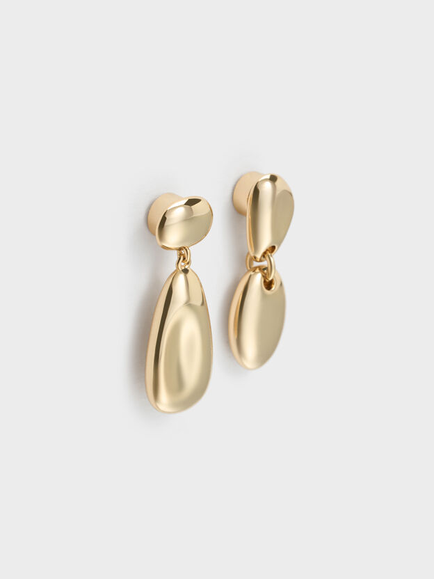Donora Sculptural Drop Earrings, Gold, hi-res