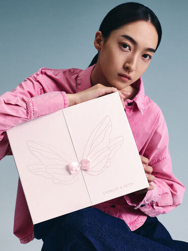 Cressida Quilted Top Handle Bag With Bag Charms, Cotton Candy Pink, hi-res