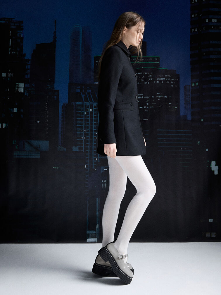 T-Bar Platform Mary Janes, Grey, hi-res