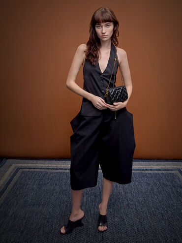 Mini Apfra Quilted Crossbody Bag, Black, hi-res