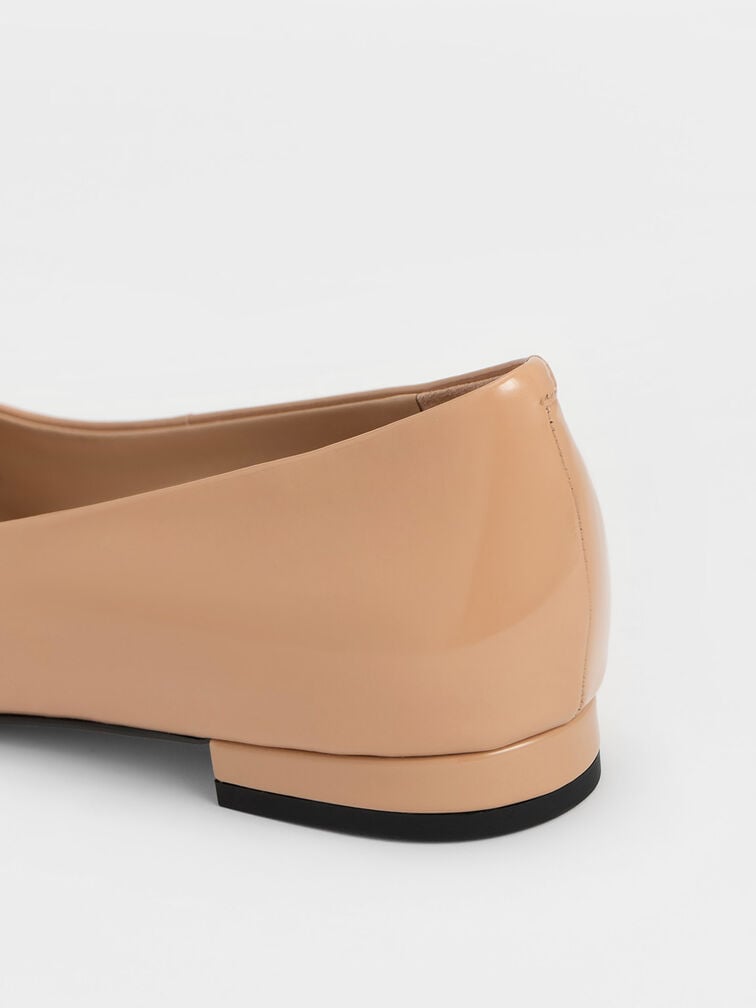 Gabine Patent Leather Ballerinas, Nude, hi-res