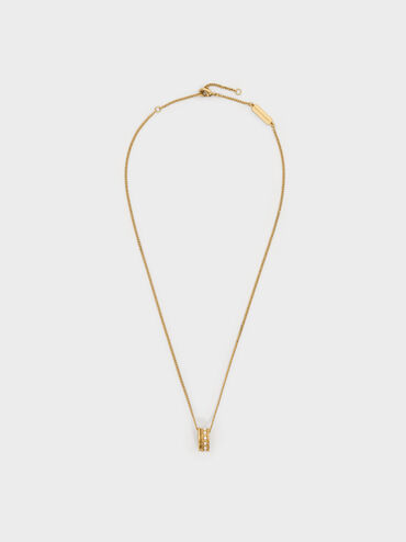 Maeve Pearl-Embellished Necklace, Gold, hi-res