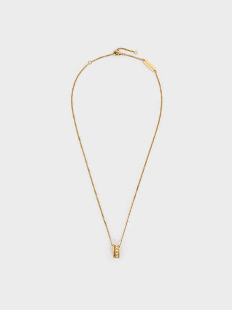 Maeve Pearl-Embellished Necklace, Gold, hi-res