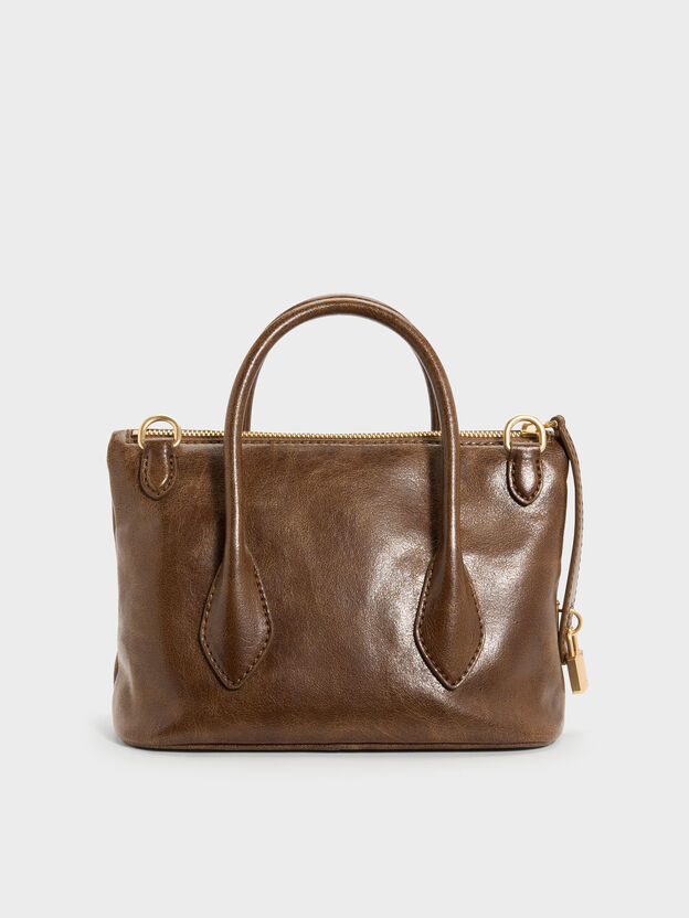 Aveline Front-Flap Crossbody Bag, Pecan Brown, hi-res