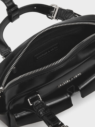 Rachel Multi-Pocket Bowling Bag, Noir, hi-res