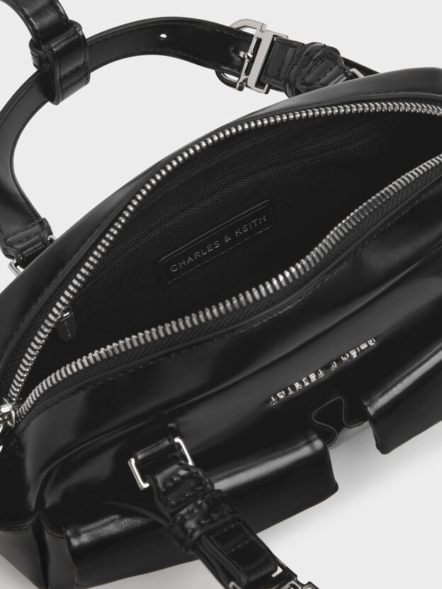 Rachel Multi-Pocket Bowling Bag, Noir, hi-res