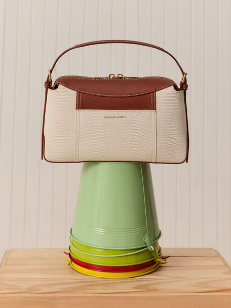 Roan Canvas Top Handle Bag, Brick, hi-res