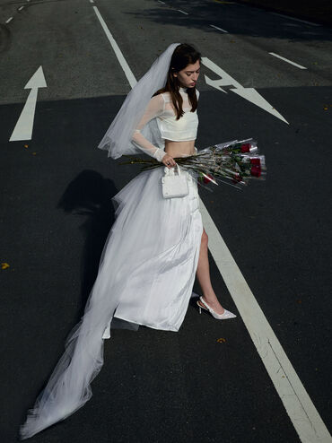 Albany Embroidered-Mesh Beaded Mini Bag, White, hi-res