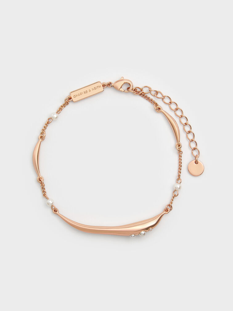 Corrine Pearl Sculptural Bracelet, Rose Gold, hi-res