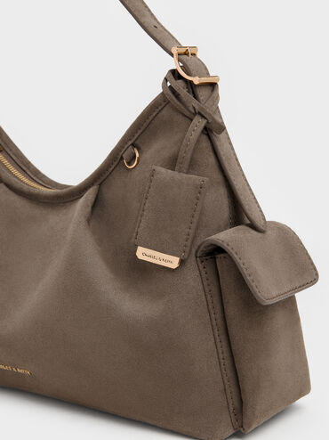 Khai Side-Pocket Shoulder Bag, Stone Grey, hi-res