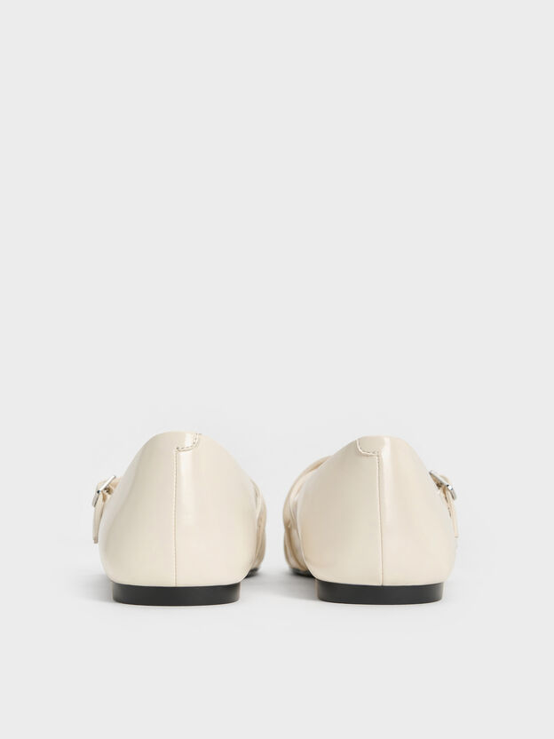 Triple-Strap Mary Jane Flats, Chalk, hi-res