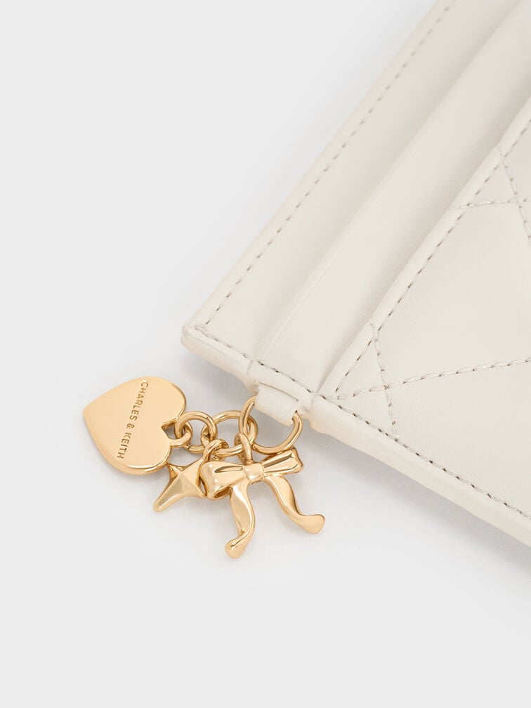 Arrietty Quilted Card Holder, Cream, hi-res