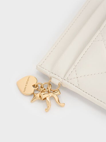 Arrietty Quilted Card Holder, Cream, hi-res