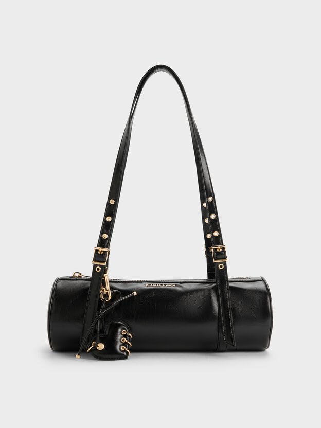 Rey Elongated Shoulder Bag, Black, hi-res