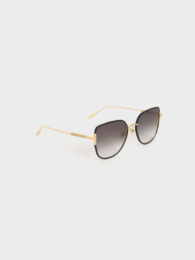 Seraphina Butterfly Sunglasses, Black, hi-res