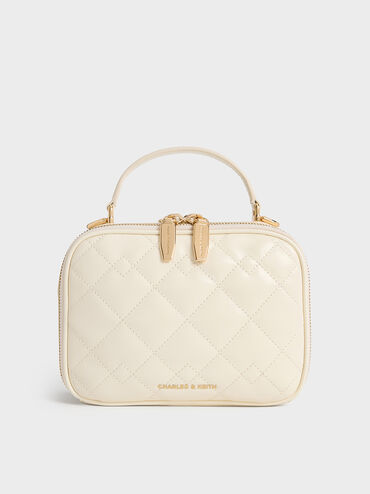 Duo Quilted Vanity Bag, Cream, hi-res