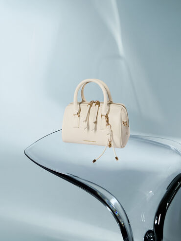 Everleigh Bowling Bag, Cream, hi-res