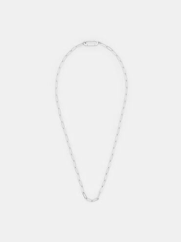 Arleth Chain-Link Pendant Necklace, Silver, hi-res