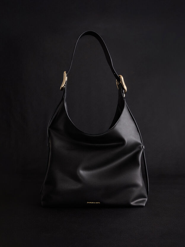 Aislin Hobo Bag, Black, hi-res