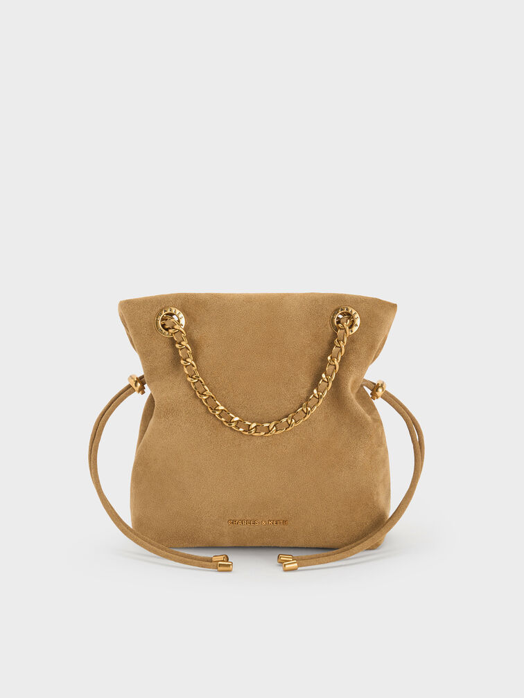 Arya Recycled Suede Braided-Strap Double-Handle Crossbody Bag, Sahara Sand, hi-res