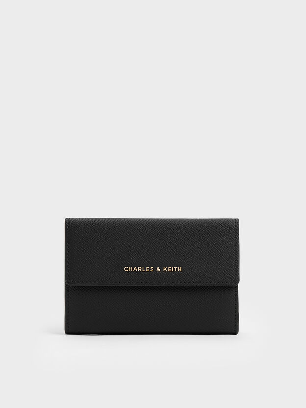 Tricha Turn-Lock Wallet, Black, hi-res