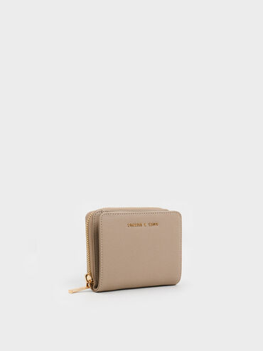 Finley Zip-Around Small Wallet, Taupe, hi-res