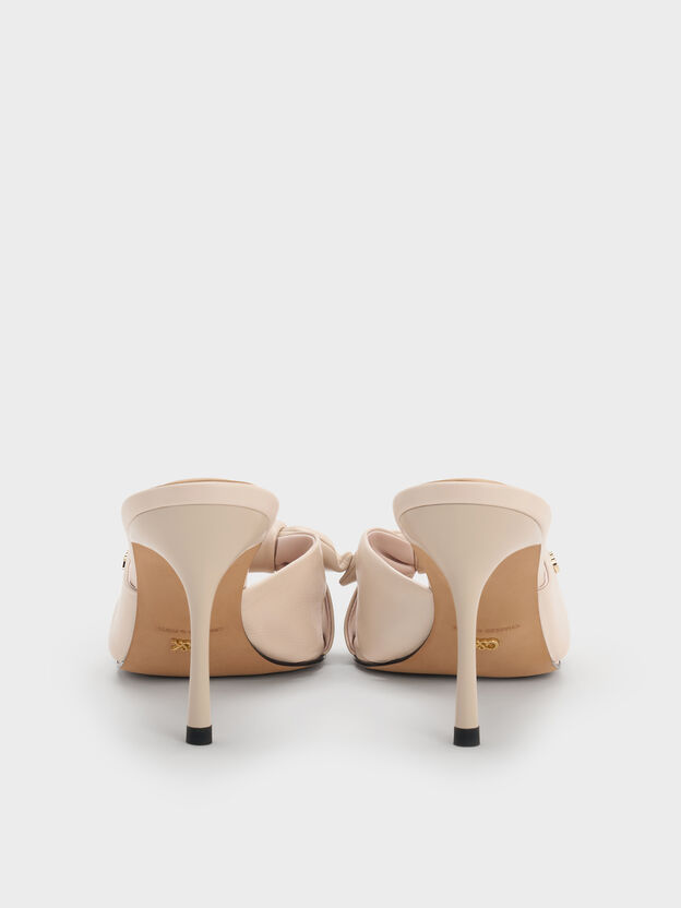 Jayce Leather Stiletto Mules, Oat, hi-res