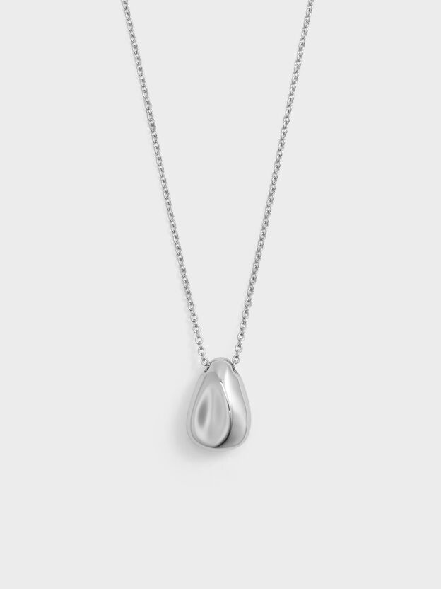 Donora Sculptural Pendant Necklace, Silver, hi-res