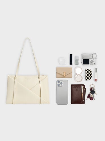 Midori Geometric Tote Bag, Cream, hi-res