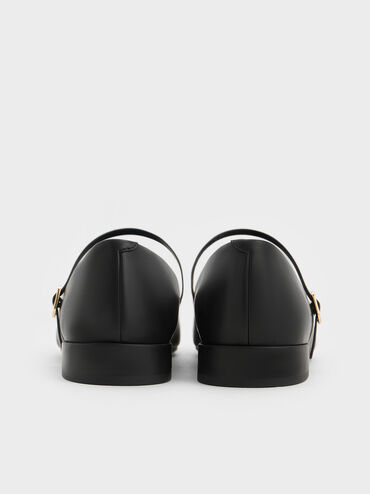 Gertrude Round-Toe Mary Janes, Black, hi-res