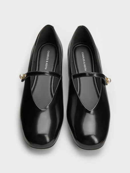 Marie Pearl Mary Jane Flats, Black Box, hi-res