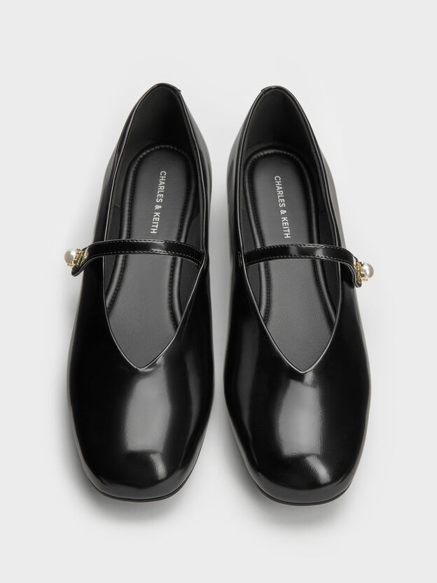 Marie Pearl Mary Jane Flats, Black Box, hi-res