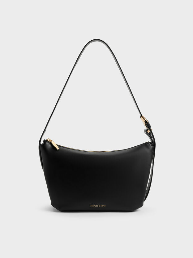 Zephyr Hobo Bag, Black, hi-res