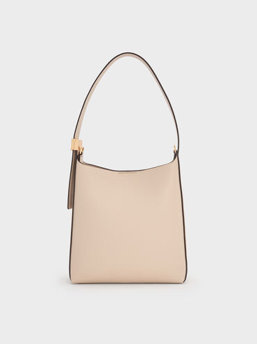 Edna Bucket Bag, Oat, hi-res