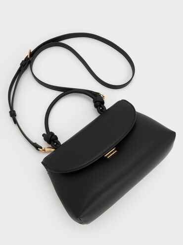 Sammie Knotted-Handle Two-Way Backpack, Black, hi-res