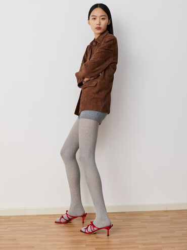 Kelis Rose-Bow Strappy Heeled Mules, Red, hi-res