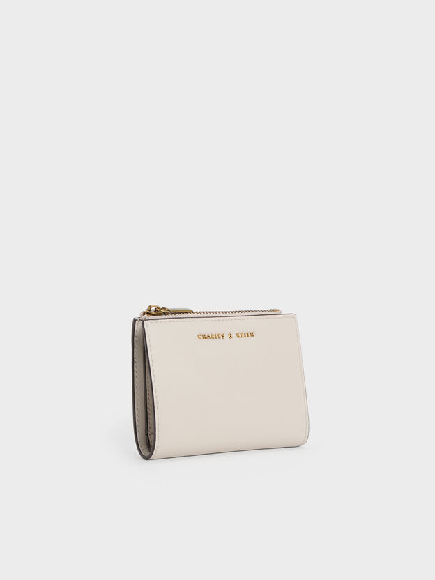 Harmonee Top-Zip Small Wallet, Ivory, hi-res