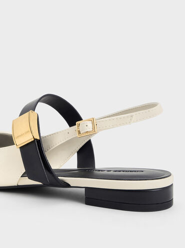 Yvette Pointed-Toe Mary Jane Flats, Chalk, hi-res