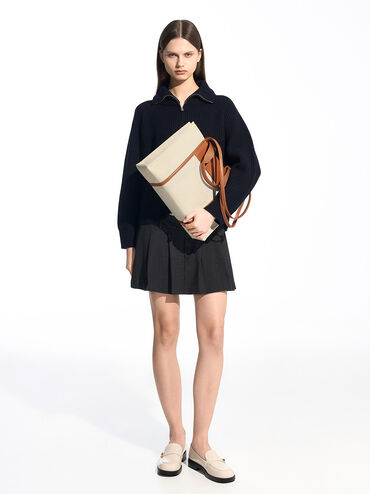 Shalia Canvas Tote Bag, Cognac, hi-res