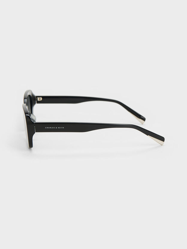 Aubrey Rectangular Sunglasses, Black, hi-res