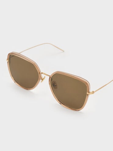 Lisbeth Butterfly Sunglasses, Chestnut Brown, hi-res