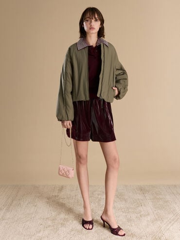 Arrietty Quilted Bow-Heart Charm Small Wallet, Light Pink, hi-res