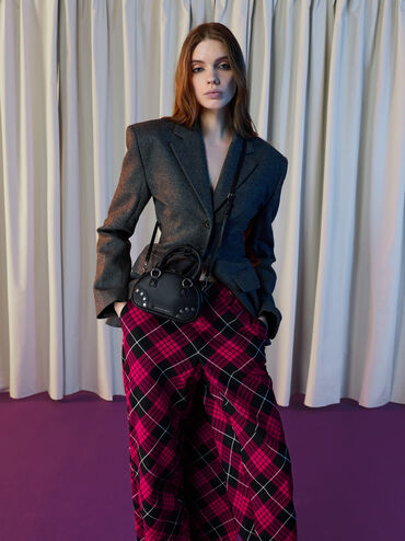 Bobbie Studded Top Handle Bag, Noir, hi-res