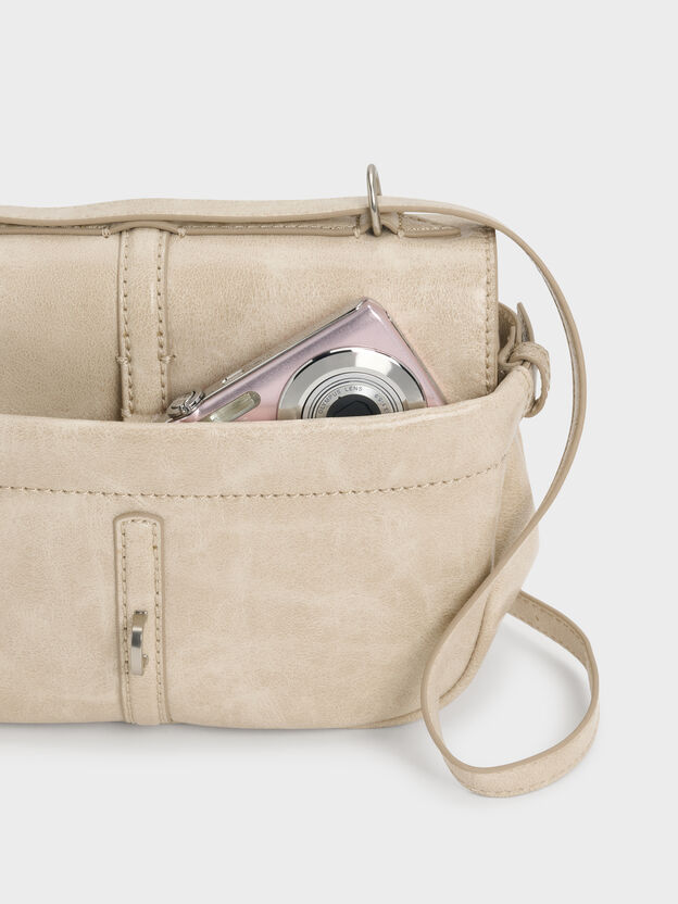 Delfina Chain Crossbody Bag, Sand, hi-res