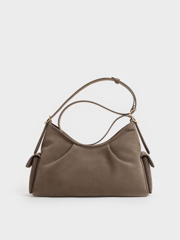 Khai Side-Pocket Shoulder Bag, Stone Grey, hi-res