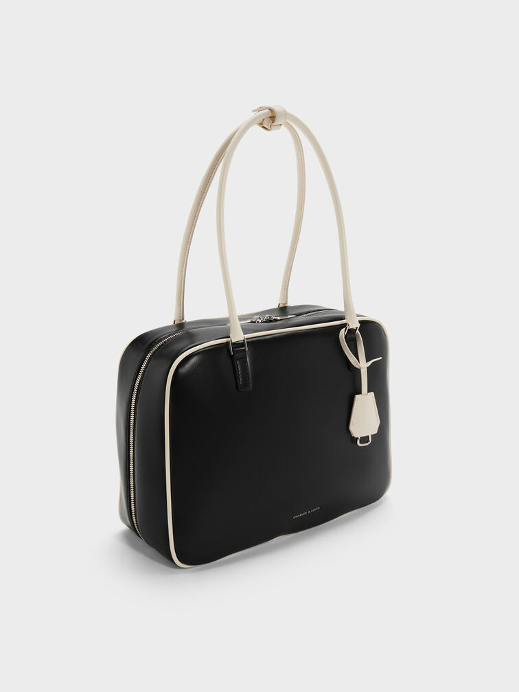 Large Sianna Two-Tone Bowling Bag, Multi, hi-res