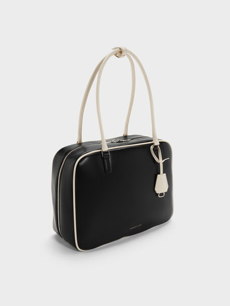 Large Sianna Two-Tone Bowling Bag, Multi, hi-res