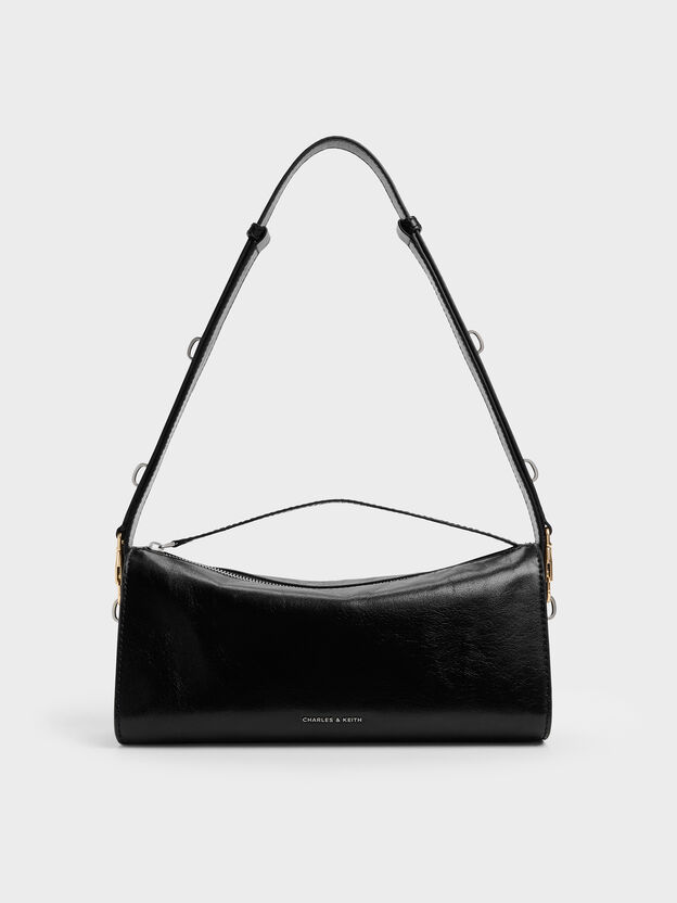 Delfina Elongated Shoulder Bag, Noir, hi-res