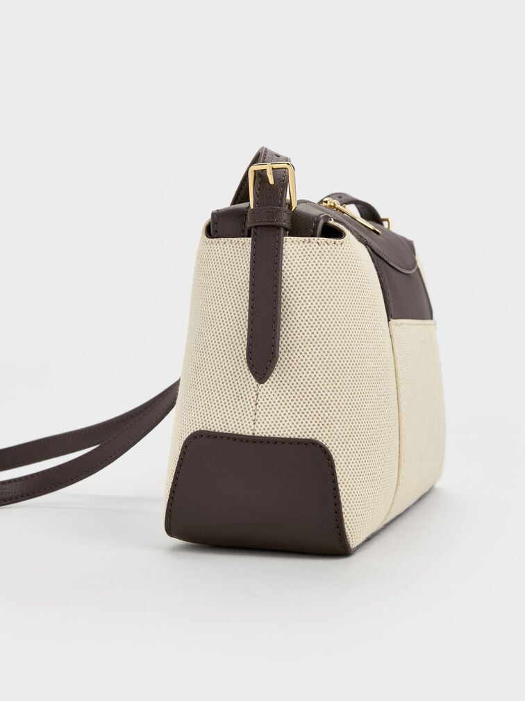 Roan Canvas Top Handle Bag, Espresso Brown, hi-res